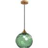 SIYANE Lampada a sospensione in vetro rosa acqua cucina isola sferica ambra verde ondulato lampada a sospensione in vetro grande illuminazione nordica grigio fumo lampadario a soffitto industriale per