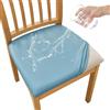 FANSU Impermeabile Coprisedili per Sedie da Pranzo, Pelle Pu Coprisedia Senza Schienale 1 2 4 6 Pezzi Coprisedie per Sedia Elasticizzato Rimovibileper Sala da Pranzo, Cucina (2 piezas,Azzurro)