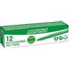 Alpino - Astuccio 12 pennarelli stand. Verde chiaro | Pennarelli lavabili per bambini | Pennarelli luminosi | Ideale per la scuola | Punta in fibra super resistente e inchiostro sicuro a base d'acqua