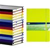 TSI Taccuino A5 a quadretti, colore verde, 192 pagine, con tasca interna, segnalibro, chiusura elastica, cod. 63555-GN