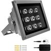 JCHENG SECURITY JCHENG 12 LED telecamera di sorveglianza a infrarossi per visione notturna a raggi infrarossi luce illuminazione lampada 40 m per CCTV e IP Camera