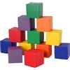 HOMCOM Set 12 Cubi Giocattolo Morbidi per Bambini 12-36 Mesi, Blocchi Schiuma per Bambini, Costruzioni Morbide in PU ed EPE, 20x20x20 cm, Multicolore