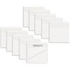 MIUTME 500 pezzi Foglietti Adesivi Trasparenti, Trasparenti Memo Sticky Note, Riutilizzabili, Impermeabili, Carta Adesiva Forniture per Ufficio per Studenti, 75 x 75 mm, bianco