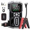 ACEZUK Avviatore Batteria Auto,7000A & 150PSI Avviatore di Emergenza per Auto con Compressore Aria Portatile (All Gas or 10.0L Diesel) 12V Jump Start,2 Luci/ 3.4 LCD Display