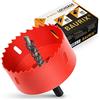 BAURIX® Sega a Tazza bi-metallica per Trapano [80mm] I Fresa per metallo - per legno, Punte Ferro Professionali per muro a secco, per plastica, PVC