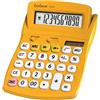Lexibook, Calcolatrice da tavolo FRUITIES® con display inclinabile, 10 cifre, Funzioni di base e avanzate, Tasti grandi, Alimentazione solare e a batteria, Giallo, C210D
