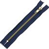 AERZETIX - C61353 - Set di 5 cerniere non separabili 18cm in metallo - cerniera lampo - colore blu scuro - cursore tiretto pelletteria cucito gonna vestito abito pantaloni merceria borsa gilet
