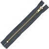 AERZETIX - C61355 - Set di 5 cerniere non separabili 18cm in metallo - cerniera lampo - colore grigio buio - cursore tiretto pelletteria cucito gonna vestito abito pantaloni merceria borsa gilet