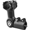 Azarxis Attacco Manubrio MTB Alza Manubrio Bici Attacco Manubrio Regolabile 31.8 mm 25.4 mm Adattatore per Bici da Corsa (A - Nero (31.8 mm), Lunghezza - 80 mm)