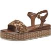 MARCO TOZZI Sandali Donna con Tacco a Zeppa con Cinturino Regolabile Comodi, Arancione (Terracotta Com), 37 EU