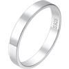Suplight Anello Argento Suplight Anello Uomo 925 3mm Fedina Argento Semplice Fedine Coppia Matrimonio Taglia 25 Regalo Donna Uomo