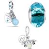 HappyStar charm argento 925,bead charm da donna, ciondolo combinato, I migliori regali per Sorelle e coppie, (perline distanziatrici incluse)