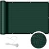 COOL AREA Frongivista per Balcone in HDPE, Frangivento Anti-UV Recinzione Copertura per Balcone Giardino,90x400cm,Verde