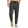 Libin Pantaloni da Jogging Casual da Uomo con Coulisse Pantaloni Cargo in Twill di Cotone Escursionismo Atletico all'aperto Pista Jogging Pantaloni della Tuta, Verde Militare, S