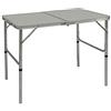 AMANKA Tavolino da PIC-nic 90x60x70cm Tavolo da Campeggio in Alluminio Altezza Regolabile Pieghevole Formato Valigia Grigio Chiaro