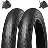 MADICKS 2 COPERTONI 20 X 4.0 X FAT BIKE + 2 CAMERE D'ARIA E-BIKE GOMMA 20'' COPPIA PNEUMATICI STRADALE MTB BICI ELETTRICA NERO RIGIDO 20X4.0 (100-406)
