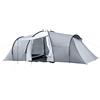 Outsunny Tenda da Campeggio 5 Posti con 2 Camere, Tenda da Campeggio Familiare Impermeabile con Baldacchino, 590x245x193 cm, Grigio
