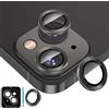 Fewdew per iPhone 14 Plus/iPhone 14 pellicola protettiva per obiettivo fotocamera in vetro temperato 9H [Anti Scrach] [Ultra HD] pellicola protettiva per schermo in metallo con anello individuale