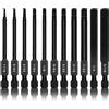 NEIKO 01147A Hex Allen Power Bit Set, 11-Piece SAE Sizes 1/16 to 5/16 | Magnetic Hex Head Bits | 3 Quick Release Shanks | Premium S2 Steel | Compatible with Power Drills and Impact Drivers
