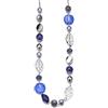 BULINLIN Collana lunga da donna con perle in stile boho, in argento, per anniversario di matrimonio, gioiello alla moda, Resina Vetro Perla