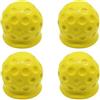 JNNJ 4 Pezzi Tappo Gancio Traino Rimorchio Copertura a Sfera, Copri Palla Gancio Auto, Plastica Tappo di Protezione Gancio Traino Rimorchio, per Camion Collettori Semirimorchi Autovetture(Giallo)