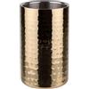 Buddy´s Bar Buddy's Bar - Glacette per vino/spumante, secchiello per bottiglie in acciaio inox, 12 x 20 cm, a doppia parete, diametro interno 10 cm, adatto per bottiglie da 0,7 L - 1,5 L, finitura gold martellata