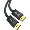 IVANKY Cavo DisplayPort 16K 2.1 3M, 4K@240Hz/165Hz/144Hz, 16K@60Hz, 8K@120Hz, 2K@240Hz, DP cable 2.1 compatibile con HDR10, FreeSync, G-Sync, DSC1.2, per gaming Monitor scheda grafica