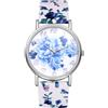 Silverora Orologio da donna, al quarzo, analogico, stile Boemien, con quadrante digitale grande, blu, Cinghia