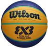 Wilson, Pallone da Basket FIBA 3 x 3 REPLICA JUNIOR, Misura 5, Gomma, da Utilizzare al Chiuso e all'Aperto, Giallo/Blu, WTB1133XB