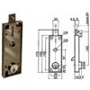 Prefer - serratura basculante applicare B551 c.tondo FISSO+Q8 i.mm 67 c.dritto