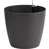 Dehner Vaso per piante Mila con sistema di auto-irrigazione, Ø 35 cm, altezza 30 cm, in plastica, antracite