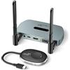 Yehua Ricevitore Wireless, YEHUA Trasmettitore Video, Estensore HDMI Adatto per Netflix, Streaming Della Riunione, Switch, PS4, Laptop a HDTV/Proiettore/Monitor