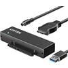 UNITEK USB 3.0 a SATA III Hard Drive Converter Cable per 2,5 3,5 pollici HDD/SSD disco rigido e unità ottica SATA con adattatore di alimentazione 12V/2A, supporto UASP