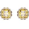 Swarovski Orecchini a lobo Birthstone, Taglio squadrato, Novembre, Gialli, Placcato rodio