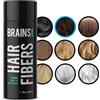 Brains & Son Fibra per Capelli | Infoltimento dei Capelli | Capelli da Spargere Premium con Effetto Immediato in Caso di Stempiatura/Alopecia - Polvere per Capelli | 25g (MARRONE SCURO)