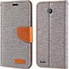 Shantime Vodafone Smart Prime 6 Case, Oxford Custodia a portafoglio in pelle con morbido TPU Cover posteriore Magnete Flip Case per Vodafone Smart Prime 6