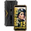 Ulefone Armor X12 Telefono Indistruttibile, 6GB+32GB+256GB Espandibili Rugged Smartphone, Android 13 GO, 4860 mAh Batteria Cellulare, 13MP+8MP, 5,45 Pollici HD+, IP68/WIFI 5G/NFC/OTG - Arancione