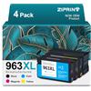 ZIPRINT 963XL Multipack Compatibile per HP 963 XL cartucce per HP OfficeJet Pro 9010 9012 9012e 9014e 9015 9016 9019 9020 9025 9025e