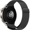 MiRowy 22mm Cinturino in Metallo per Huawei Watch 4/Watch 4 PRO/GT 3 PRO 46mm/GT 3 46 mm/GT 2 46mm/GT 2 PRO/GT 2e, Acciaio Inossidabile Magnetico Cinturini per Huawei Watch 3/3 PRO - Nero