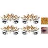 BeyondTattoos BFG34x4 - Set di 4 brillantini per il viso, con brillantini dorati e brillantini dorati