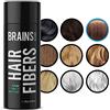 Brains & Son Fibra per Capelli | Infoltimento Premium con Effetto Immediato per Stempiatura/Alopecia - Polvere da Spargere | 25g (Marrone)