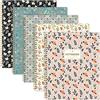 Indeme Quaderni A4 a righe diario - Confezione da 5 quaderni A4 a righe con anello morbido, 29,6 x 23 cm, facilmente strappabile