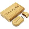 AIVYNA Chiavetta USB personalizzata e confezione regalo in legno, chiavette e scatola di legno con incisione testo a scelta, unità flash, archiviazione dati (achorn 16 GB)