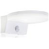 HUBER Lampada da parete a LED con sensore di movimento, 140°, 15 W, 2300 lm, IP54, lampada da esterno con sensore di movimento, lampada da parete interna, disco, bianco