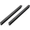 Qrity 2 Pezzi Lega di Alluminio Maniglia per Mobile Maniglia per Armadio Tiranti del Guardaroba Distanza Fori 288 mm, Nero