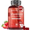 WeightWorld Vitamina B12, 120 Caramelle Gommose Vegan da 1000μg (Scorta 4 Mesi) Vitamina B come Metilcobalamina, B12 vitamina Gusto Fragola, B12 per Difese Immunitarie, Metabolismo Energetico, Stanchezza, Vit B12