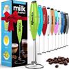 PowerLix Frullino Montalatte Elettrico per Cappuccino - Schiumatore Latte con Supporto in Acciaio Inossidabile, 15-20s, Potente 19000 giri/min, Frullino Manuale per Latte, Cappuccino, Caffè