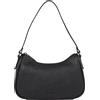 Calvin Klein Donna Borsa a Spalla Refine Shoulder Bag con Zip, Nero (Ck Black Textured), Taglia Unica