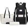 Aamytike Zaino Scolastico Impermeabile Ragazza (con Borch Pranzo + Astuccio) | Zaino Donna Scuola | Cartella Bambina