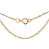 CARISSIMA Collana da Donna in Oro Rosa 9 ct 0,9 mm con Maglia Diamantata a Curb Twisted di Lunghezza 46 cm/18 Pollici